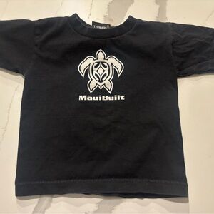 MauiBuilt Black Kids T-Shirt with Turtle Design